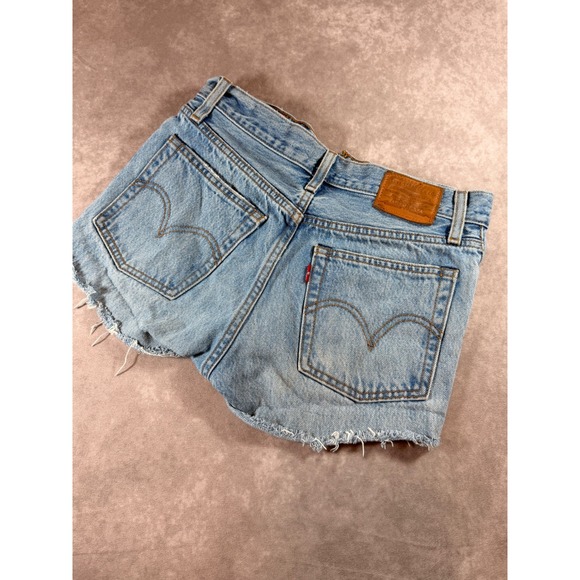 Levi's Premium Pants - Levis  Distressed Denim Shorts Light Wash Blue Size 24